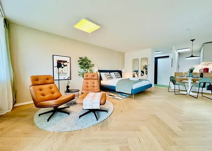 Modern City Studio With Balcony