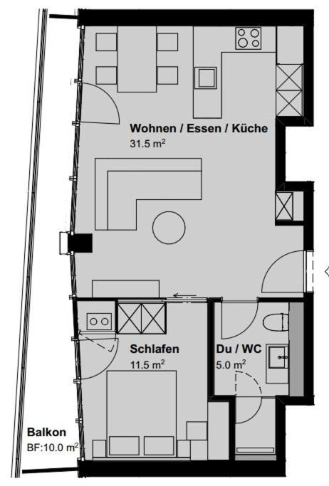 Spacious 1 Bedroom With Balcony Apartamento Zurique